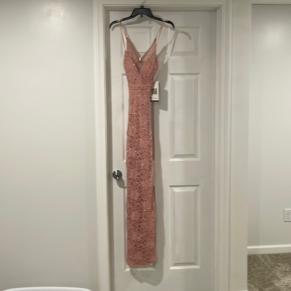 Pink sparkly prom dress